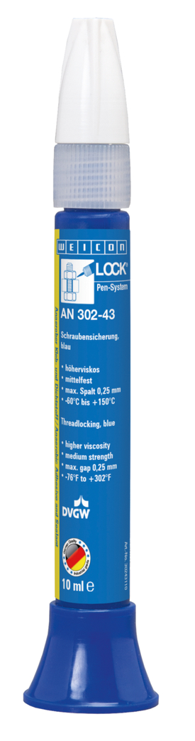 WEICONLOCK® AN 302-43 Frein filet | Résistance moyenne, viscosité accrue, homologué pour l'eau potable