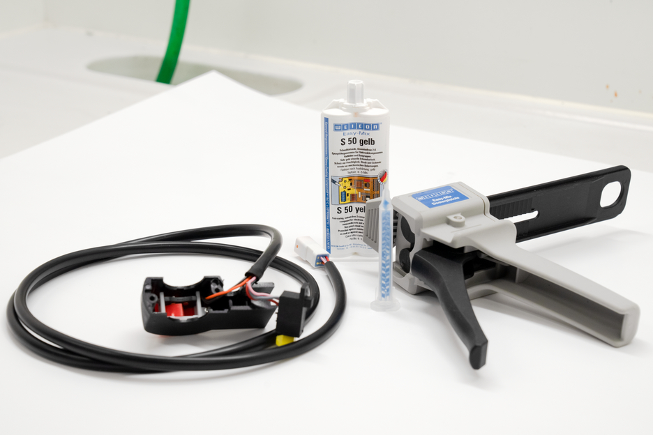 WEICON Easy-Mix S 50 jaune | Résine de coulée époxy résistante aux hautes températures