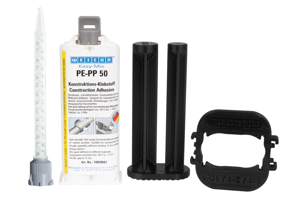 Easy-Mix PE-PP 50 | Adhésif de construction à base d'acrylate de méthyle pour matières plastiques spéciales