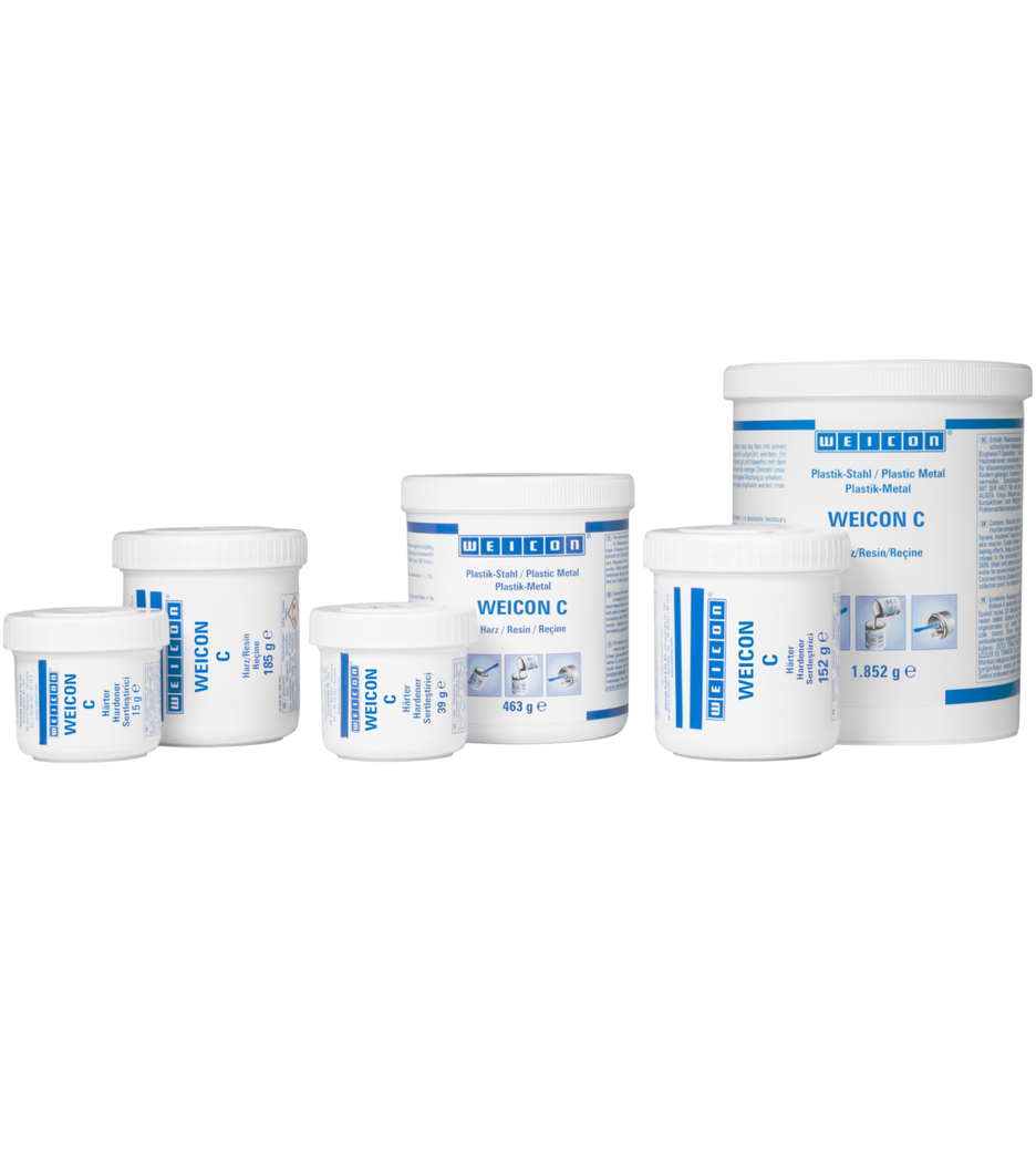 WEICON C | Staalgevuld epoxyharssysteem met hoge temperatuurbestendigheid voor reparatie en vormgeving