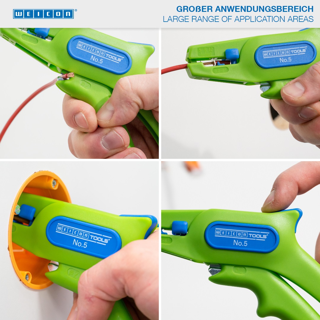Striptang No.5 Green Line | Automatische triptang voor alle gangbare flexibele en massieve draden (0,2 – 6,0 mm²)
