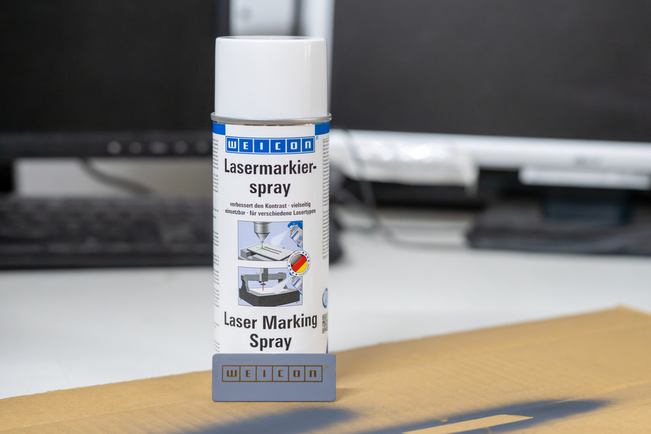 Spray pour marquage Laser WEICON | Spray spécial pour augmenter le contraste des gravures au laser