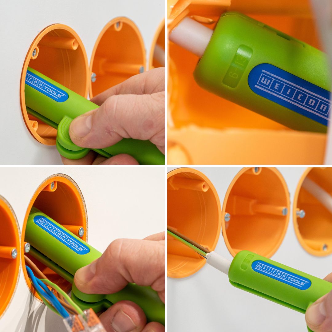 Ronde kabelstripper No. 13 Green Line  | Duurzame afstriptang I Voor het afstrippen van alle standaard ronde kabels I Werkbereik 6,0 - 13,0 mm Ø