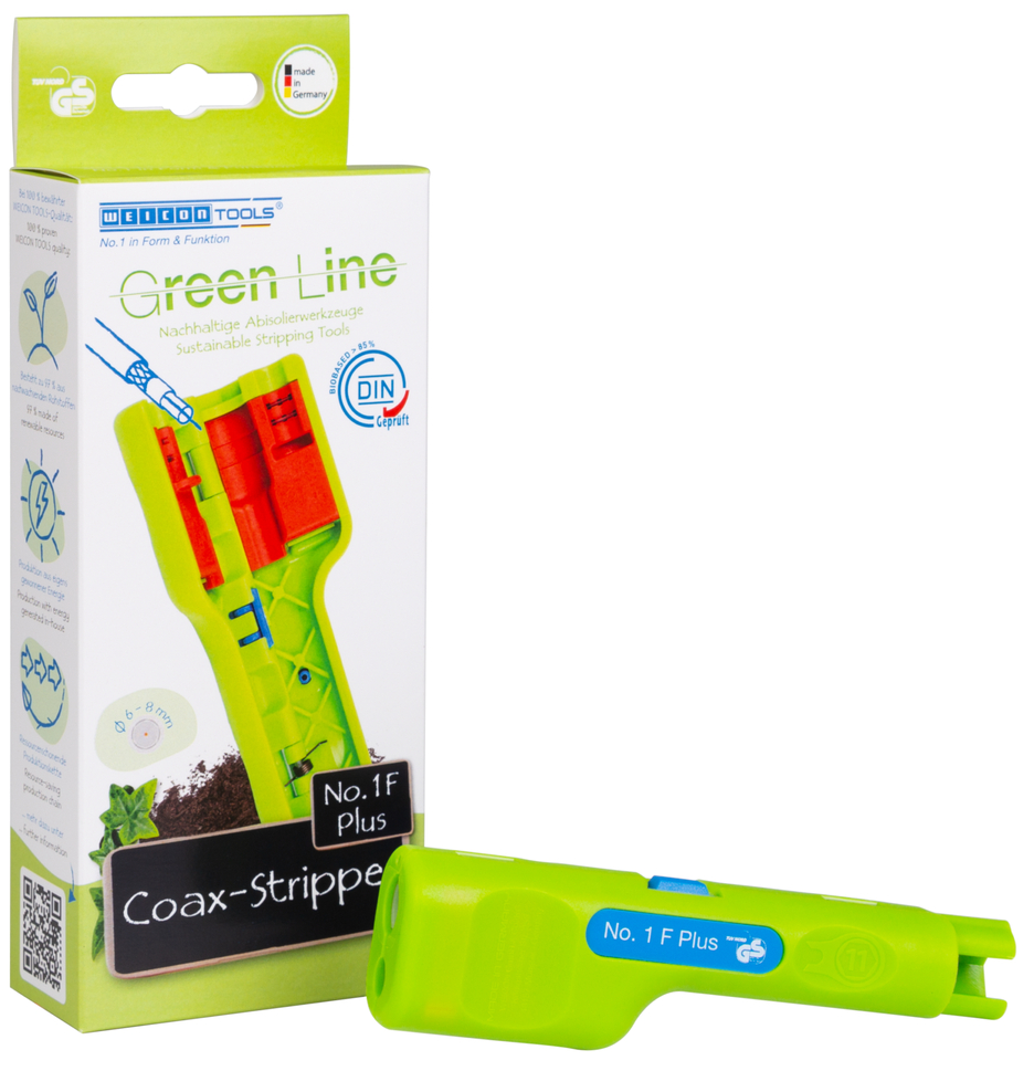 Coax-Stripper No. 1 F Plus - geschikt voor F-draaistekkers Green Line