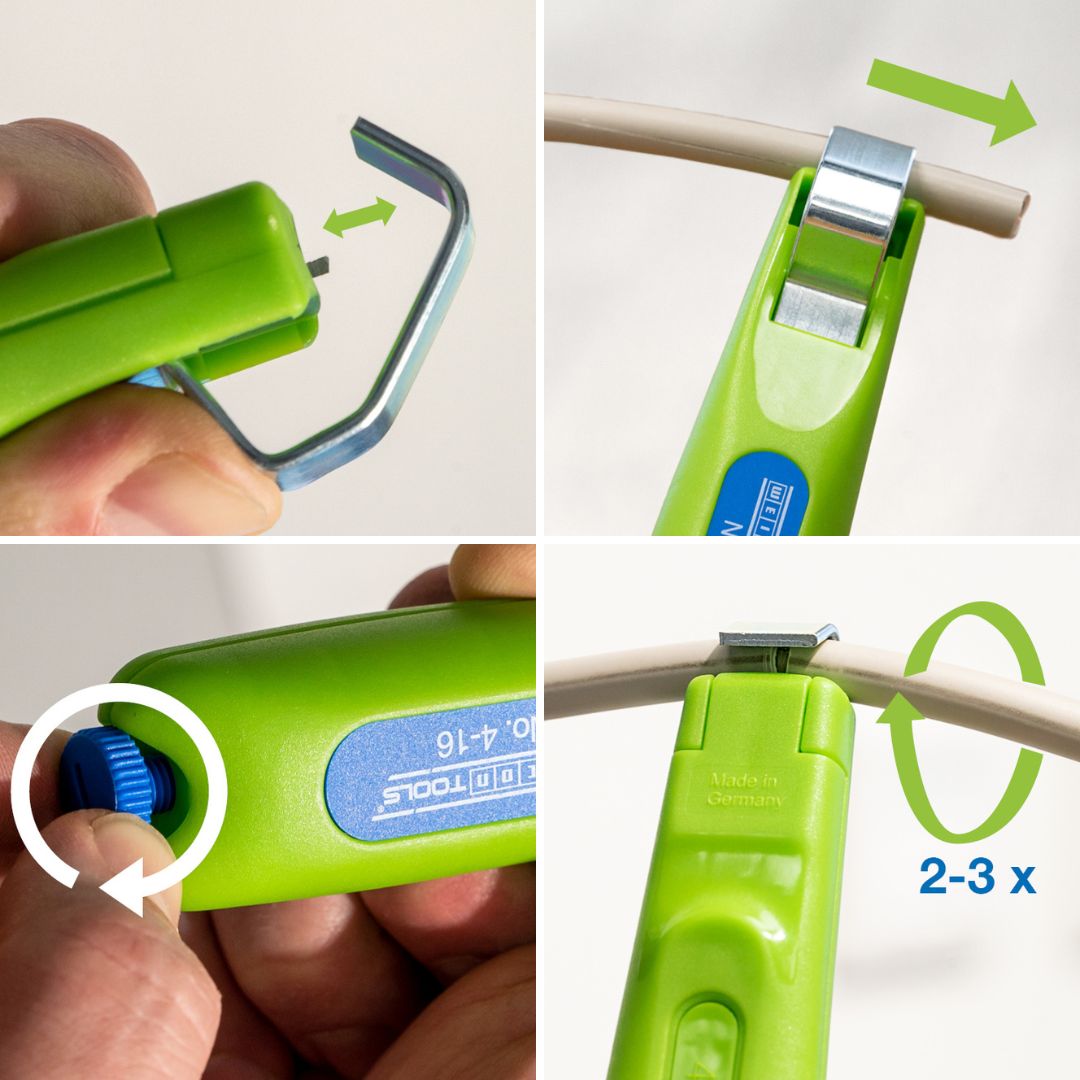 Kabelmes No. 4-16 Green Line  | Duurzaam afbijtgereedschap, met een werkbereik van 4 - 16 mm Ø