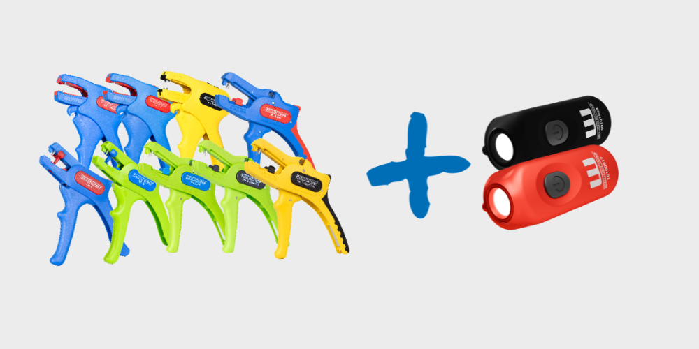 glue gun, plastic gun, multi-color, set, flashlight?
