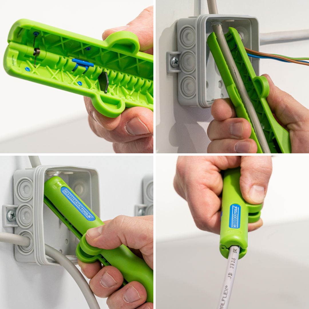 Ronde kabelstripper No. 13 Green Line  | Duurzame afstriptang I Voor het afstrippen van alle standaard ronde kabels I Werkbereik 6,0 - 13,0 mm Ø