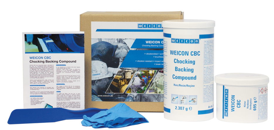WEICON CBC | Met aluminium gevuld epoxyharssysteem voor potting en spleetcompensatie, ABS-gecertificeerd