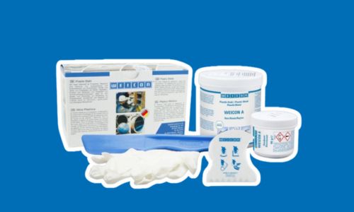 Système à base de résine époxy sur fond bleu