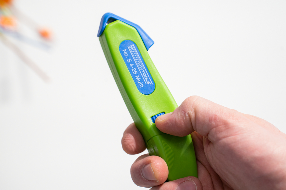 Kabelmesje No. S 4-28 Multi Green Line  | Duurzaam afbijtgereedschap | met geïntegreerde afbijtfunctie van 0,5 - 6,0 mm² | werkbereik 4 - 28 mm Ø