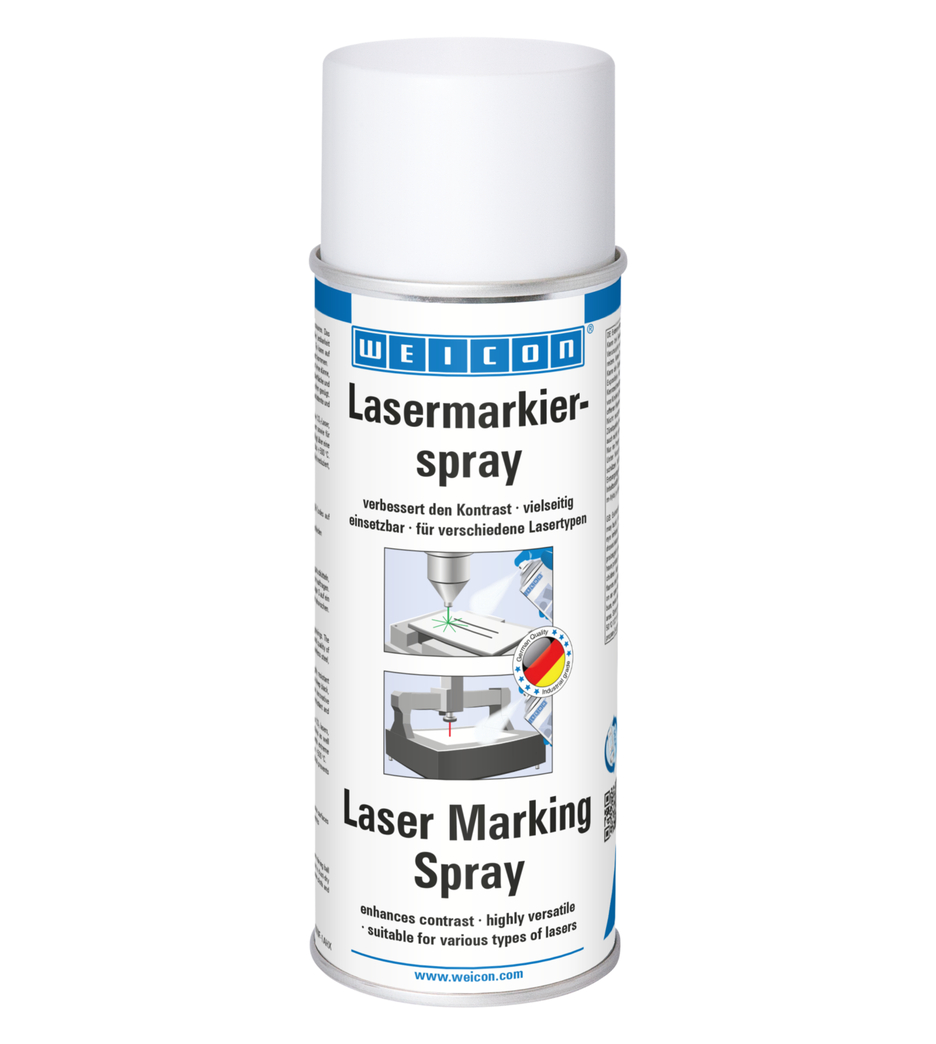 Spray pour marquage Laser WEICON | Spray spécial pour augmenter le contraste des gravures au laser