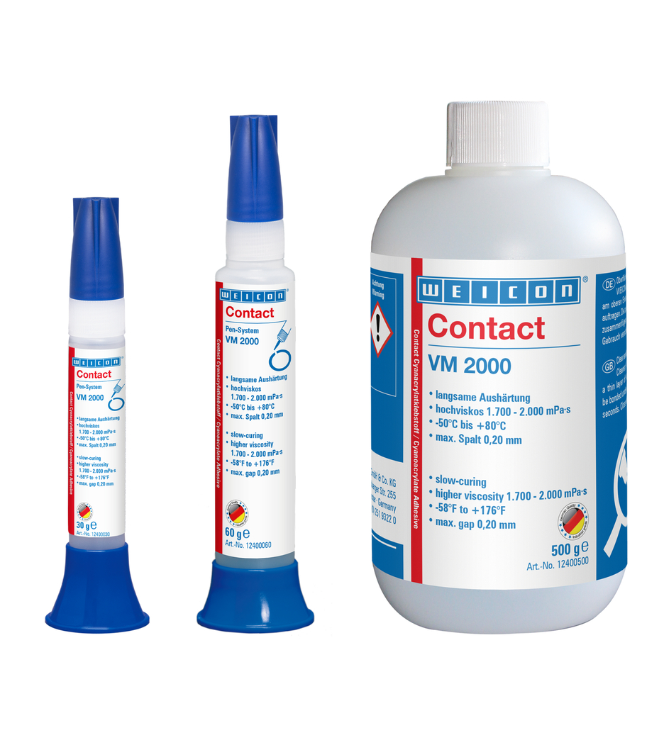 VM 2000 Adhésif Cyanoacrylate | Adhésif instantané à haute viscosité pour le métal