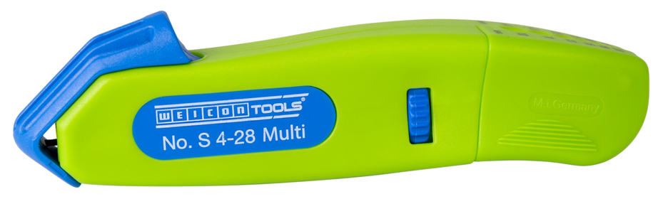 Kabelmesje No. S 4-28 Multi Green Line  | Duurzaam afbijtgereedschap | met geïntegreerde afbijtfunctie van 0,5 - 6,0 mm² | werkbereik 4 - 28 mm Ø
