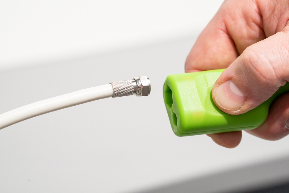 Coax-Stripper No. 1 F Plus - geschikt voor F-draaistekkers Green Line | Duurzaam stripgereedschap I voor het strippen en afstrippen van coaxkabel incl. ontdraaihulp
