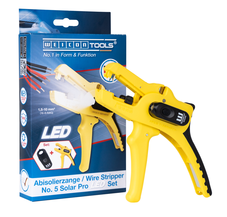 Striptang Nr.5 Solar Pro LED Set | 2-delige set incl. Striptang en LED-werklamp