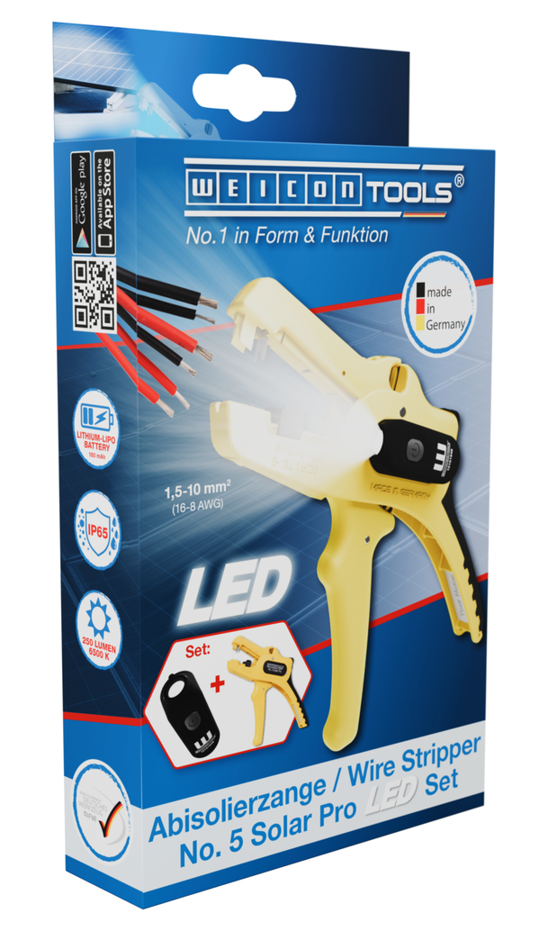 Striptang Nr.5 Solar Pro LED Set | 2-delige set incl. Striptang en LED-werklamp
