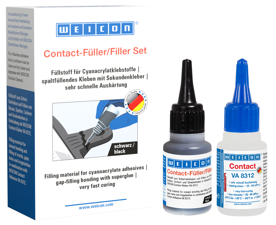 CA-Filler Kit | transparent special filler and cyanoacrylate adhesive Contact VA 8312