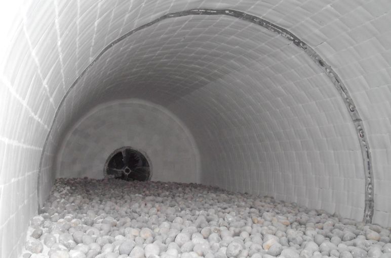 Moulin blanc vu de l'intérieur