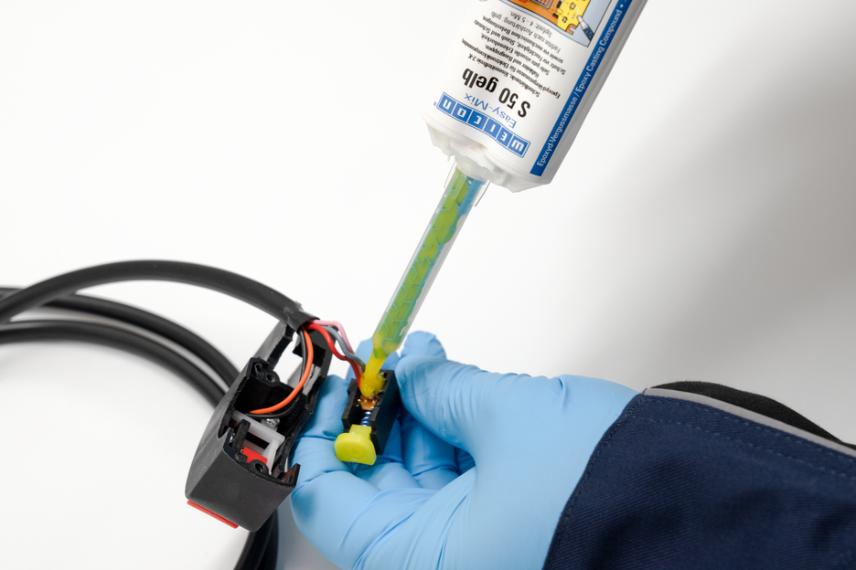 WEICON Easy-Mix S 50 jaune | Résine de coulée époxy résistante aux hautes températures