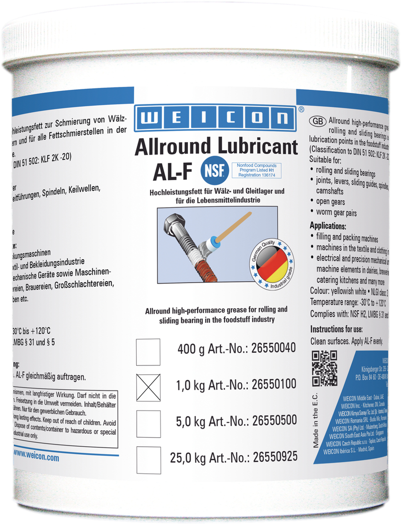 AL-F Hoogwaardig vet | Voedselveilig universeel vet