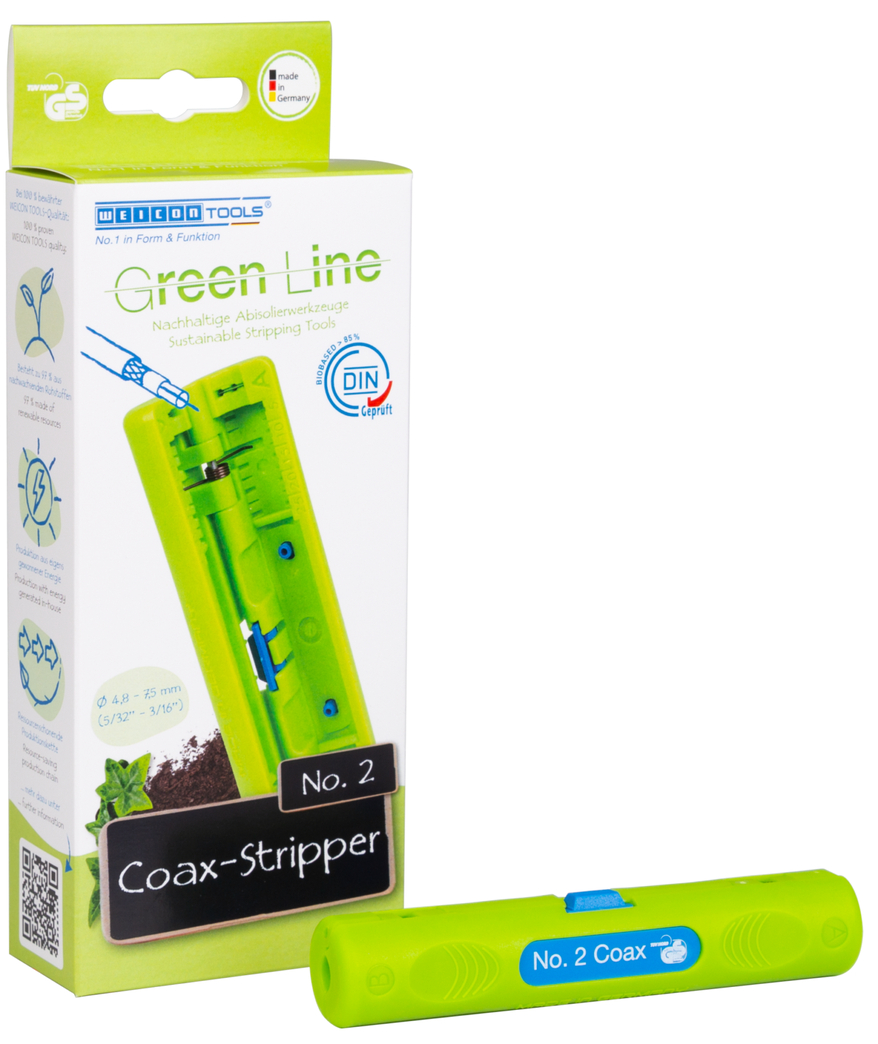 Coax-stripper nr. 2 groene lijn