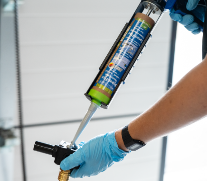 caulking, caulk, sealant, pistol, gloves