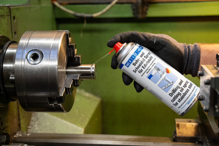 WEICON Spray d’Huile de coupe Acier Inox | Lubrifiant haute performance pour le travail des métaux
